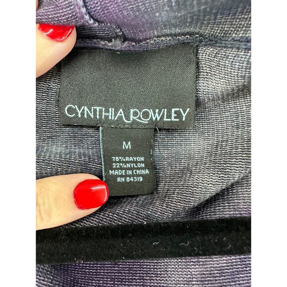 Cynthia Rowley Women's sz M Tie Dye Boho Cardigan Sweater Fringe Western - Picture 4 of 4